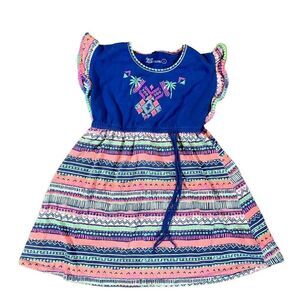 Deux Par Deux Girl’s Fiesta Aztec Dress Size 5